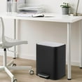 thumbnail image 7 of Roromall Kitchen Trash Can, Stainless Steel Garbage Can with Soft Close Lid Foot Pedal & Removable Inner Bucket, Rectangular Step On Waste Bin for Office Bedroom, 7 of 7