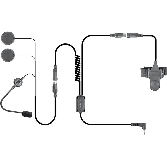 PRYME SPM-803B Highway™ Series in-Helmet Motorcycle MIC and Speaker KIT for Open FACE Helmets w/PTT to Mount on Handlebars