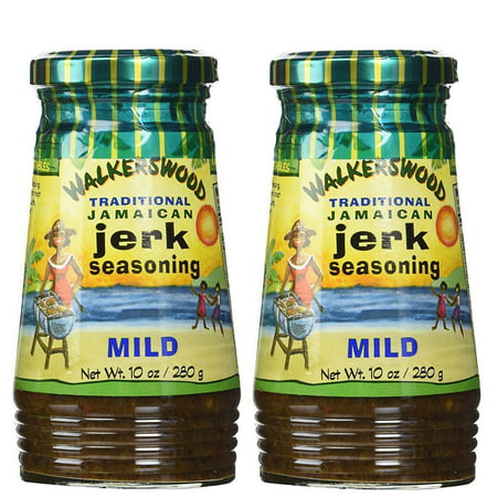 Mild Traditional Jamaican Jerk Seasoning (Set of 2), DELICIOUS JERK RUB SAUCE (2 bottles), jerk seasoning, Mild Jamaican Jerk Seasoning. By