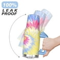 thumbnail image 6 of Blue, Pink and Yellow Tie-dye 40 Oz Tumbler with Handle Lid and Straw, Stainless Steel Double Walled Vacuum Insulated Cup, Cute Birthday Gifts Tumbler for Women Men Friends, 6 of 7