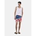 thumbnail image 2 of Americana Diagonal Men's and Men's Big & Tall Graphic Swim Shorts, Sizes S-3XL, 2 of 5