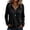 08#Black, variant on Womens Tops Summer Casual Fringe Distressed V Neck Shirts Long Sleeve Fringe Cotton Linen Blouses Raw Edge Hem Black L