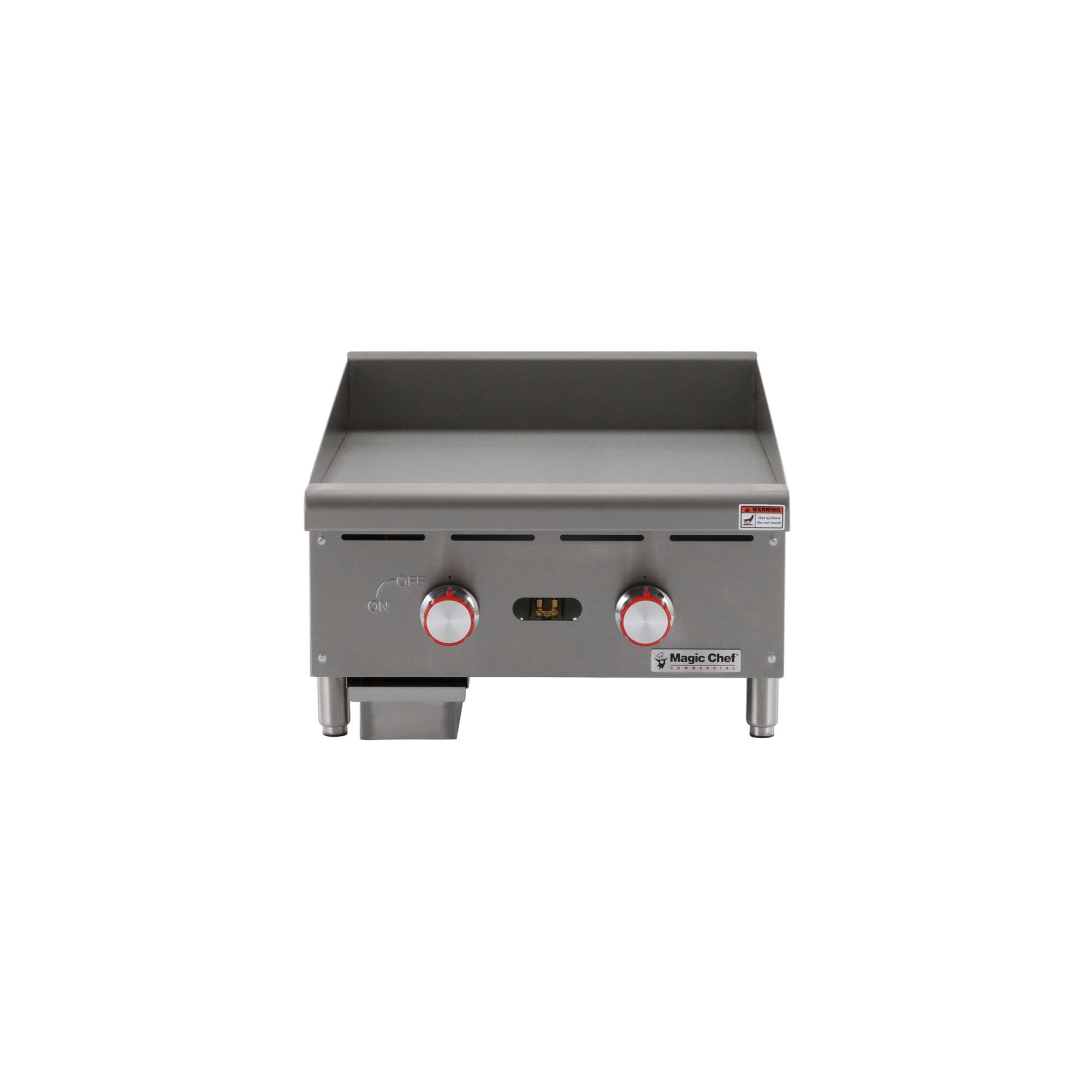 Magic Chef Commercial 24 in. Commercial Natural Gas Manual Countertop Griddle in Stainless Steel in Stainless Steel