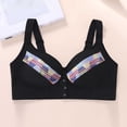 thumbnail image 4 of Womens Everyday Bras, Daisy Bras for Older Women Breathable Front Close Button Bras, Full Coverage Comfort No Underwire Front Buckle Corset Bra 36-52, 4 of 6