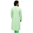 thumbnail image 5 of Atasi Men's Green Regular Cotton Long Kurta Ethnic Indian Designer Shirt-Small, 5 of 8