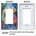 thumbnail image 3 of Yayeee Rocker Switch Wall Plate 1-Gang 4.6"x2.9" Home Decorative Outlet Cover, Art Plants, 3 of 6