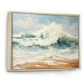 thumbnail image 2 of Designart "Subdued Tones Of The Wave Horizon" Coastal Ocean Floater Framed Canvas Prints, 2 of 5