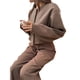 thumbnail image 1 of Chaqueta Corta de Mezcla de Lana para Mujer, Abrigo Tipo Guisante, Chaqueta Corta de Larga con Botones Marrón S, 1 of 9