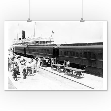 Key West Railroad Station loading Ship from Cuba Photograph (9x12 Art Print, Wall Decor Travel