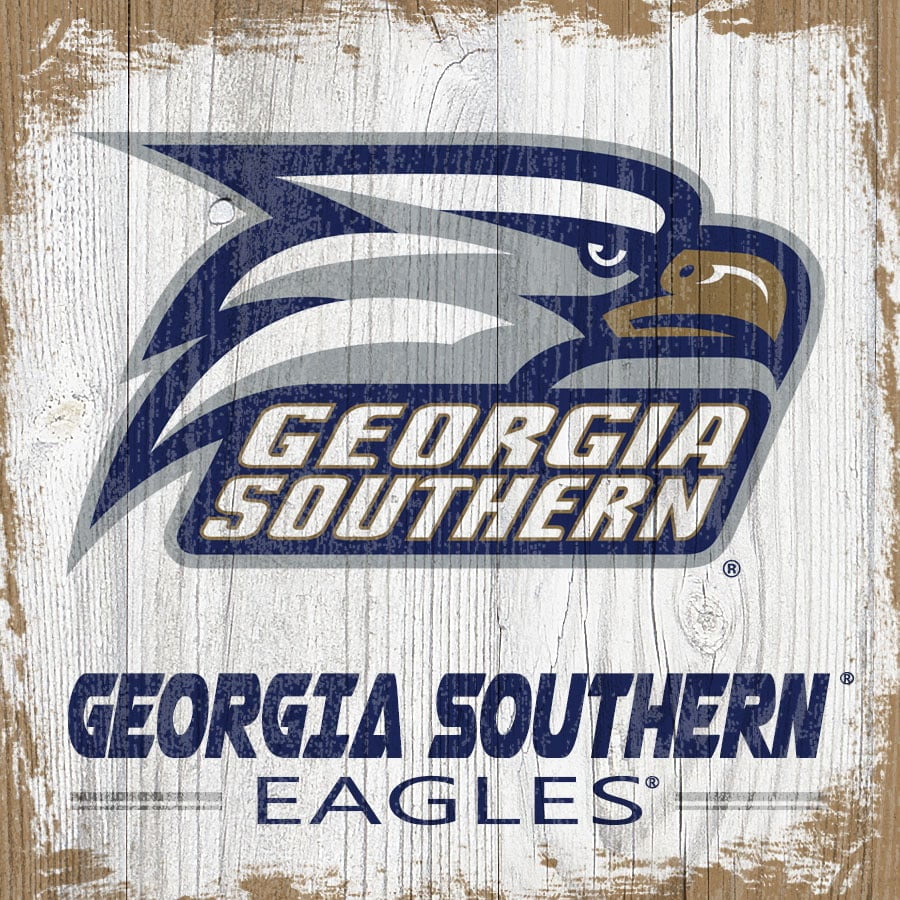 Georgia Southern Eagles 6 X 6 Team Logo Block Walmart Com Walmart Com