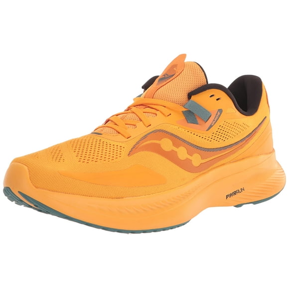 Saucony Men's Guide 15 Running Shoe, Gold/Pine, 12