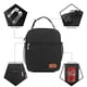 thumbnail image 5 of Femuar Fiambrera para hombres, mujeres, adultos, pequeña bolsa de almuerzo para oficina, trabajo, picnic, lonchera portátil reutilizable, color negro, 5 of 5