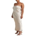 thumbnail image 4 of Robe Longue Moulante Sans Bretelles et Dos Nu pour Femmes, Coupe Ajustée, Robe de Boîte de Nuit pour Soirée, Robe de Bal, Cocktail, Kaki, m, 4 of 5