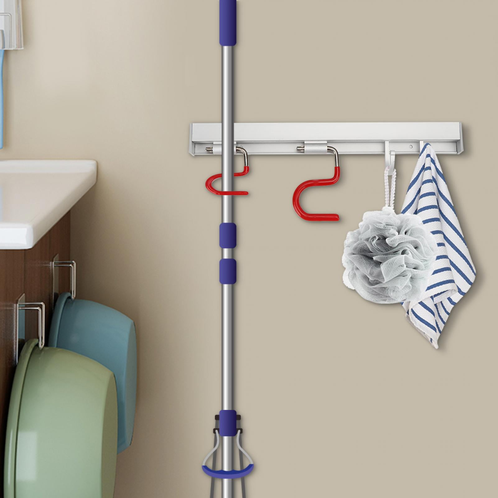 WallMounted Mop Rack Mop Storage Bathroom Supply Hanging Rakes For