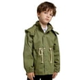 thumbnail image 2 of LYHao Kids Trench Coat For Boys And Girls Long Raincoat With Hood Autumn Windbreaker Casual Outerwear Jacket Boys Jacket Coats,Sizes 3-4 Years, 2 of 6