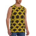 thumbnail image 2 of Haiem Men's Sunflowers 3 Print Tank Tops Summer Sleeveless Cut Off Workout T-Shirts Fitness Vest Athletic Undershirts-Medium, 2 of 8