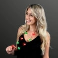 thumbnail image 4 of FlashingBlinkyLights Green and Red LED Light Up Christmas String Light Bulb Necklace, 4 of 4