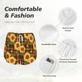 thumbnail image 4 of Pofeuu Yellow Black Plaid Sunflower Print Women's Athletic Shorts Running Workout Shorts Tummy Control Quick Dry Gym Shorts with Pockets Double layer sports shorts-Large, 4 of 7