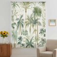thumbnail image 3 of Green Palm Trees Sheer Curtains 54 Inches Long, Tropical Summer Botanical Light Filering Curtains, Breathable Simi Curtain Privacy Drapes for Kitchen Bathroom Nursery Small Window Treatment, 3 of 9