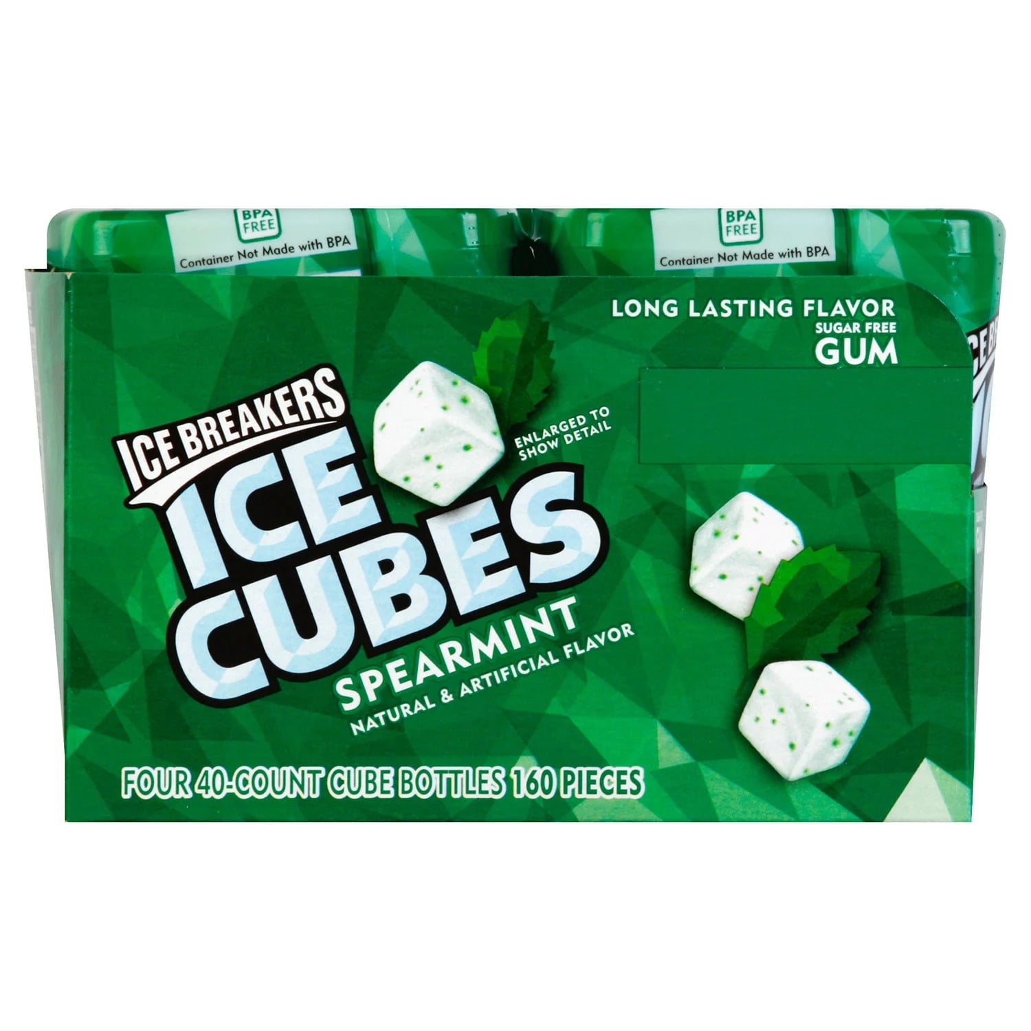 Ice Breakers Ice Cubes Sugar Free Gum, Spearmint (40 ct., 4 pks.)