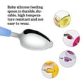 thumbnail image 4 of Cuillère pour Enfants Cuillère d'Entraînement à l'Alimentation pour Bébé à 2 Extrémités en Acier Inoxydable Dentelée pour Racler les Fruits Ustensile Rose, 4 of 10
