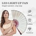 thumbnail image 3 of Boots on The Ground Fan, Party LED Hand Fan, Light up Fans for Line Clacking Dancing for Women Foldable, Line Dance Popping Fans, Hand Fan Glowing Stage Performance, Birthday Wedding Decor (Red), 3 of 8