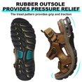 thumbnail image 5 of OutPro Men's Hiking Sandals Arch Support Casual Leather Sandals for Men Summer Outdoor Beach Sandals for Male Open Toe Athletic Shoes Outdoor Camel, 5 of 10