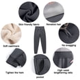 thumbnail image 4 of Gseagtia Winter tracksuit pants with cashmere cashmere pants, padded and lengthened（gray）, 4 of 6