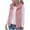 Pink, variant on Lindreshi Winter Vest for Women Clearance Women's Sleeveless Zippered Pocket Jacket Tops Blouse
