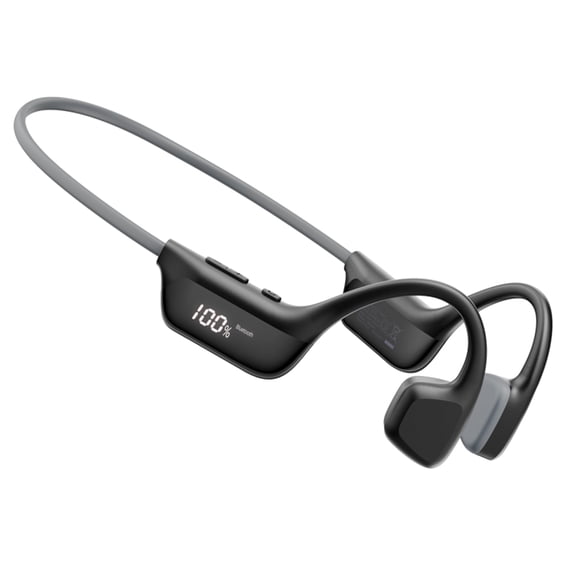 Doogee IP67 Waterproof Bone Conduction Headphones with LED Power Display, Open Ear Running Headphones, BT6.0 9H Sports, Dual Device Connection for Running, Cycling, Fitness
