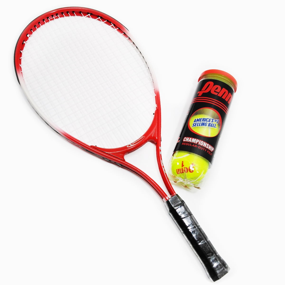 Weston Children's Tennis Racquet 23" Age 78 with can of 3 balls