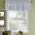thumbnail image 3 of 2 Pack Blue Paisley Valances for Windows Bedroom Living Room Window Treatments, Ethnic Vintage Floral Botanical Abstract Rod Pocket Valance Drapes Short Kitchen Curtains Over Sink 42"x18", 3 of 8