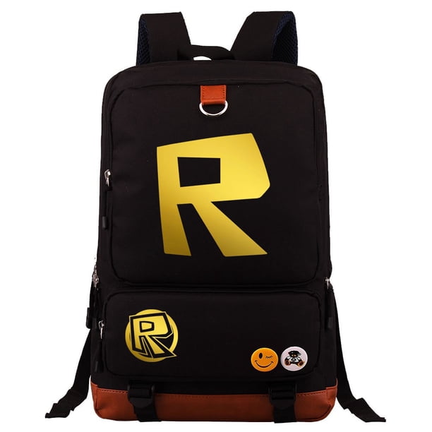ROBLOX-mochila con estampado periférico para hombre y mujer, morral escolar de gran capacidad para estudiantes y adolescentes, nuevo juego dorado