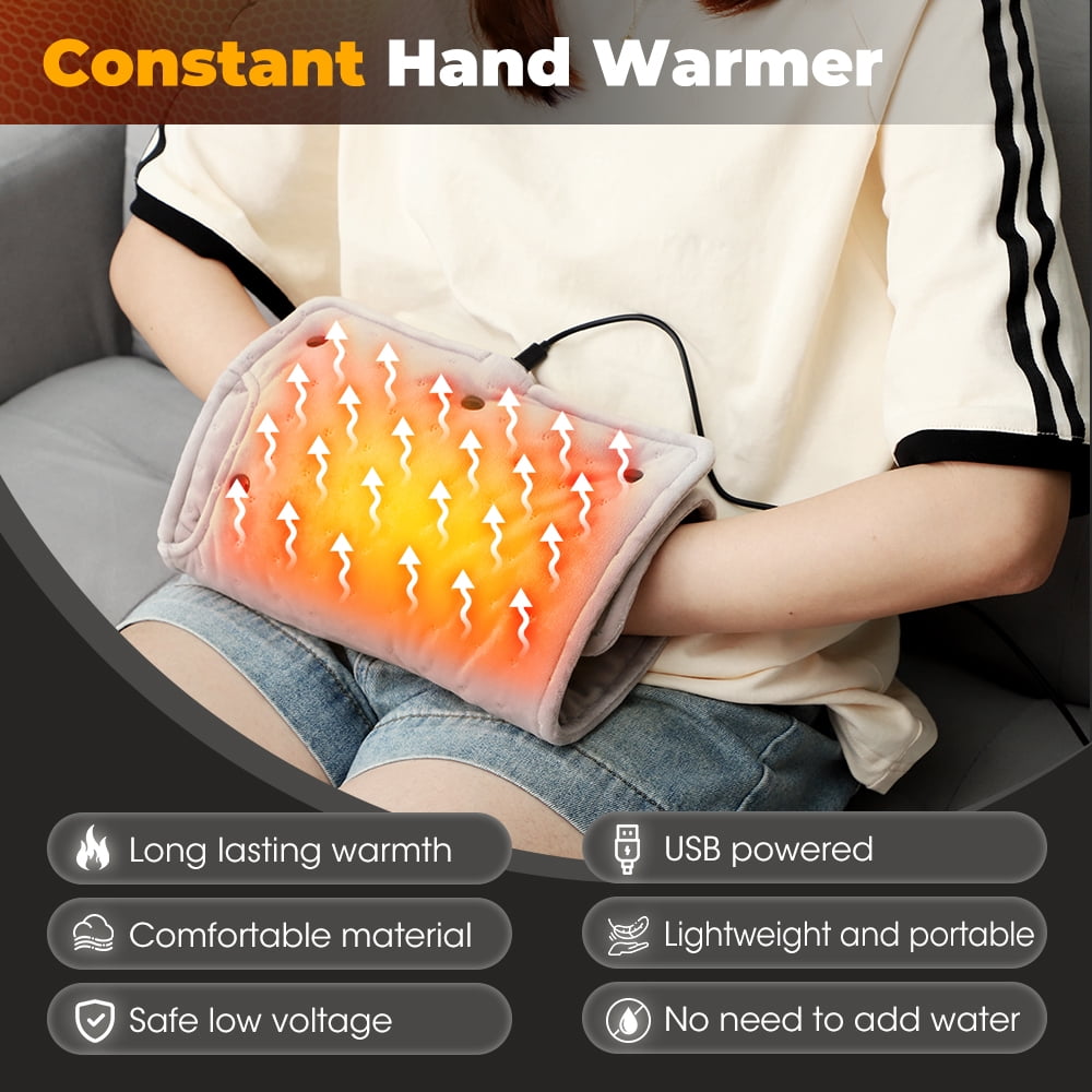 Hand Warmer Heating Pad, 2-in-1 Constant Warmer Pouch USB Powered Warming Artifact, Portable Fast Heated Hand Muff Bag Waterless, for Women,Kids, Hunting,Camping,Christmas Gifts
