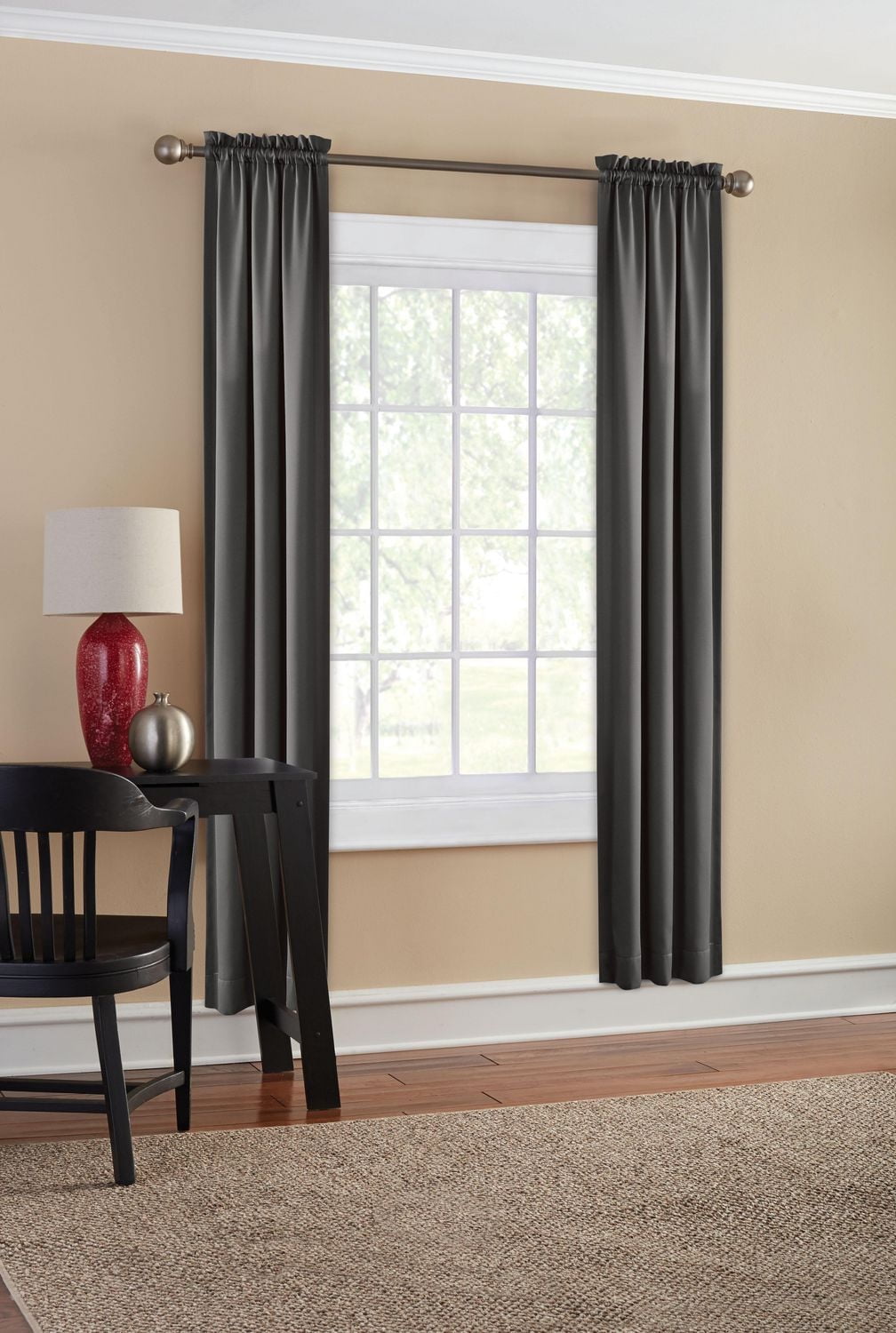 Mainstays Room Darkening 84" Rod Pocket Window Panel Pair