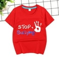 thumbnail image 2 of PMVFHDE T-Shirt Filles Mignons T-Shirts Hauts d'Été Filles T-Shirts Hauts d'Été Filles Manches Courtes Col Rond T-Shirts 6 Couleurs Imprimés T-Shirt Rouge, 8-9 Ans, 2 of 5