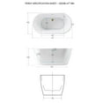 thumbnail image 6 of FerdY 47" Bali Acrylic Freestanding Bathtub, Gracefully Shaped Freestanding Soaking Bathtub, cUPC Certified, Toe-Tap Polished Gold Drain and Minimalist Linear Design Overflow Included, 6 of 8