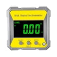 thumbnail image 1 of IP54 4X90 degree Digital Inclinometer Angle Protractor Backlight Protractor Slope Meter Magnetic Electronic Goniometer,1 * Digital Inclinometer,yellow, 1 of 8