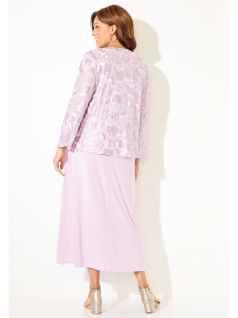 embroidered coat dress Embroidered Tulle Off-The-shoulder Dress with Taffeta Jacket Green / FR 44
