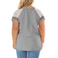 thumbnail image 3 of LANREMON Plus Size Tops for Women Short Striped Sleeve Loose T Shirts Fashion Crew Neck Lightgray Blouse Tee Size 24 Plus, 3 of 5