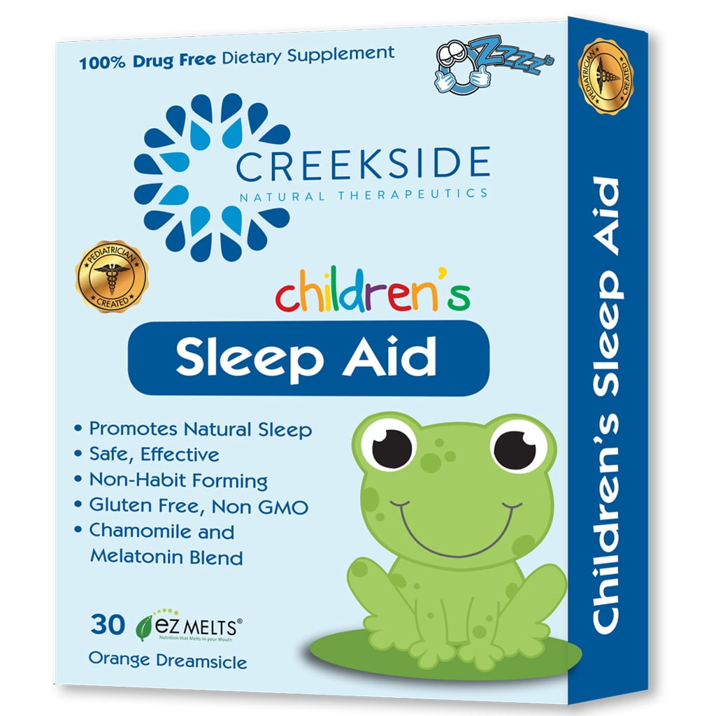 Creekside Natural Therapeutics Children's Sleep Aid, Orange Dream Flavored EZ Melt Tablets, 30 Ct