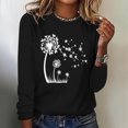 thumbnail image 2 of GERsome Womens Casual Loose Fit Shirts Long Sleeve Comfy T-Shirts Pullover Sweatshirts, 2 of 4