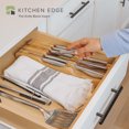 thumbnail image 3 of KitchenEdge Bamboo Knife Holder Organizer - Holds 5 Long + 6 Short Knives (Not Included), Bamboo, 3 of 11