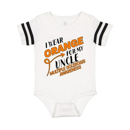

Inktastic I Wear Orange for my Uncle- Multiple Sclerosis awareness Gift Baby Boy or Baby Girl Bodysuit