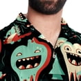 thumbnail image 5 of Tiny teeth Men's Short Sleeve Poplin Shirt, Casual Printed Beach Button Down Summer Unisex Shirts, 5 of 6