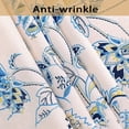 thumbnail image 4 of Blue Yellow Floral Pattern Dishes Tablecloth, French Country Table Cloth, Vintage Tablecover for Oval Tables 60x84 inch, Perfect for Kitchen Dinner Restaurant Holiday Picnic Party Table Cover, 4 of 8