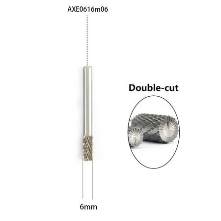 

Yohoo Double Cut Tungsten Carbide Rotary File Burr 6mm Shank Metal Grinding Tool