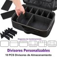 thumbnail image 2 of XL Grande Estuche de Maquillaje de Viaje - Con Espejo, 41x30x13cm Bolsa de Cosm&eacute;ticos, Profesional Organizador de Maquillaje Impermeable, Divisor Ajustable Bolsa de Almacenamiento para Cosm, 2 of 8