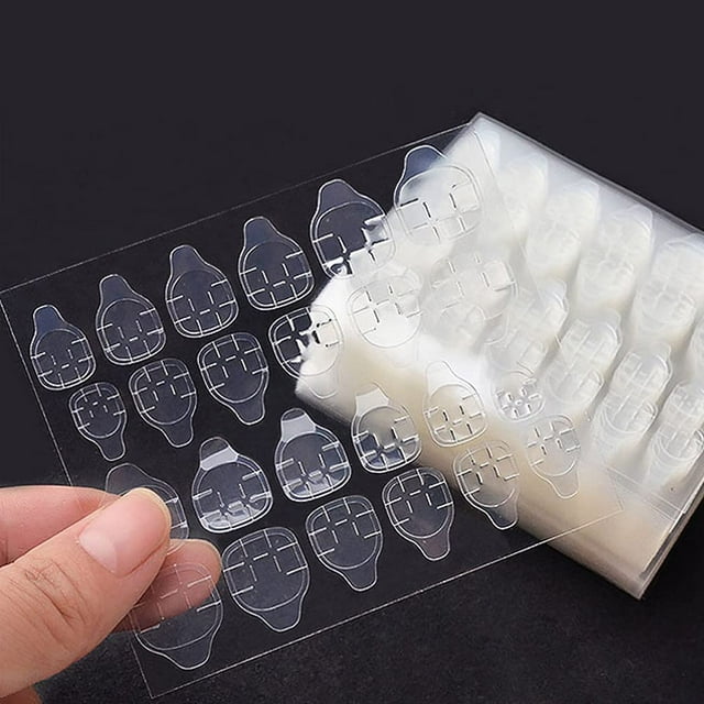 Double Side Glue Nail Sticker for Press on Nails,Waterproof Breathable False Nail Tips Jelly Adhesive Tabs Nail Glue