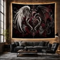 thumbnail image 6 of Ornate Anatomical Heart with Textures Adorned Accents Detailed, Spooky Gothic for Gothic Decor Fans, Dark Art Decor, Halloween Gift, Tapestry Wall Hanging for Bedroom and Dorm, 6 of 7